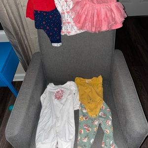 5pc 0-3m baby girl bundle